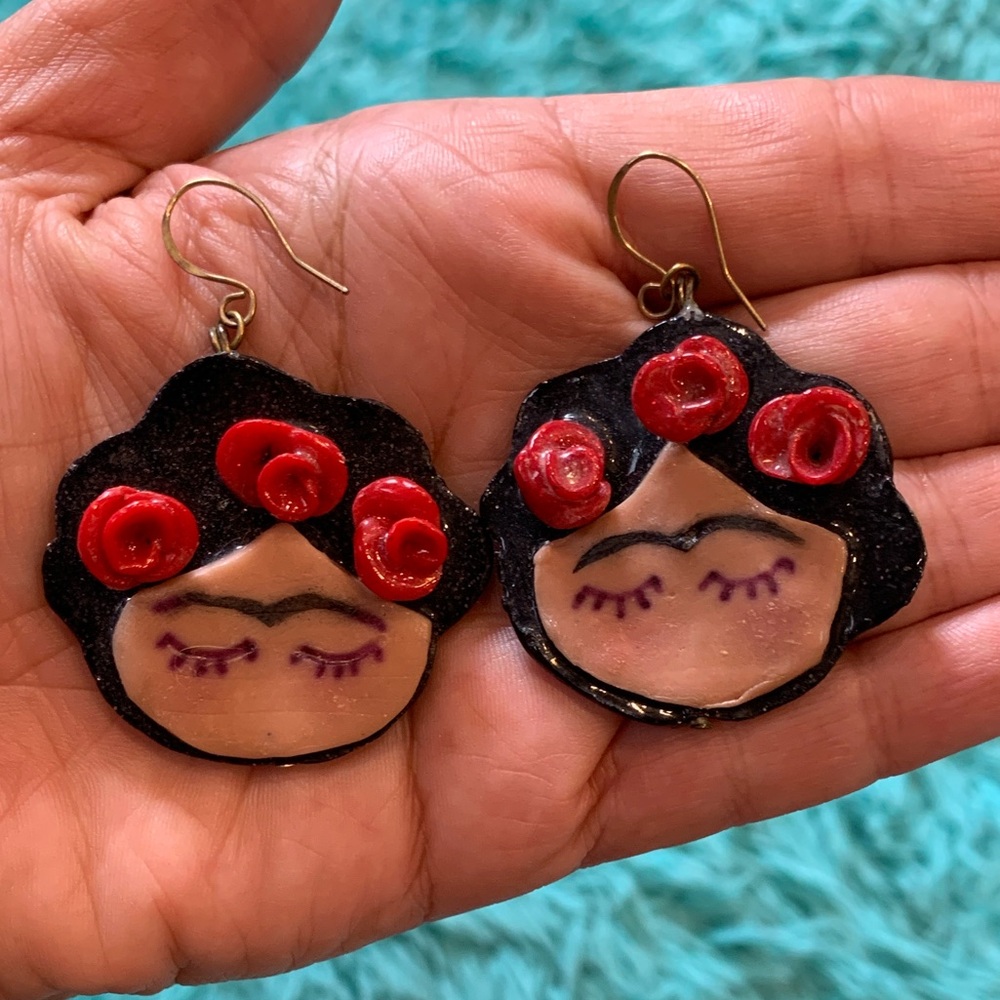 Handcrafted Frida Kahlo Earrings